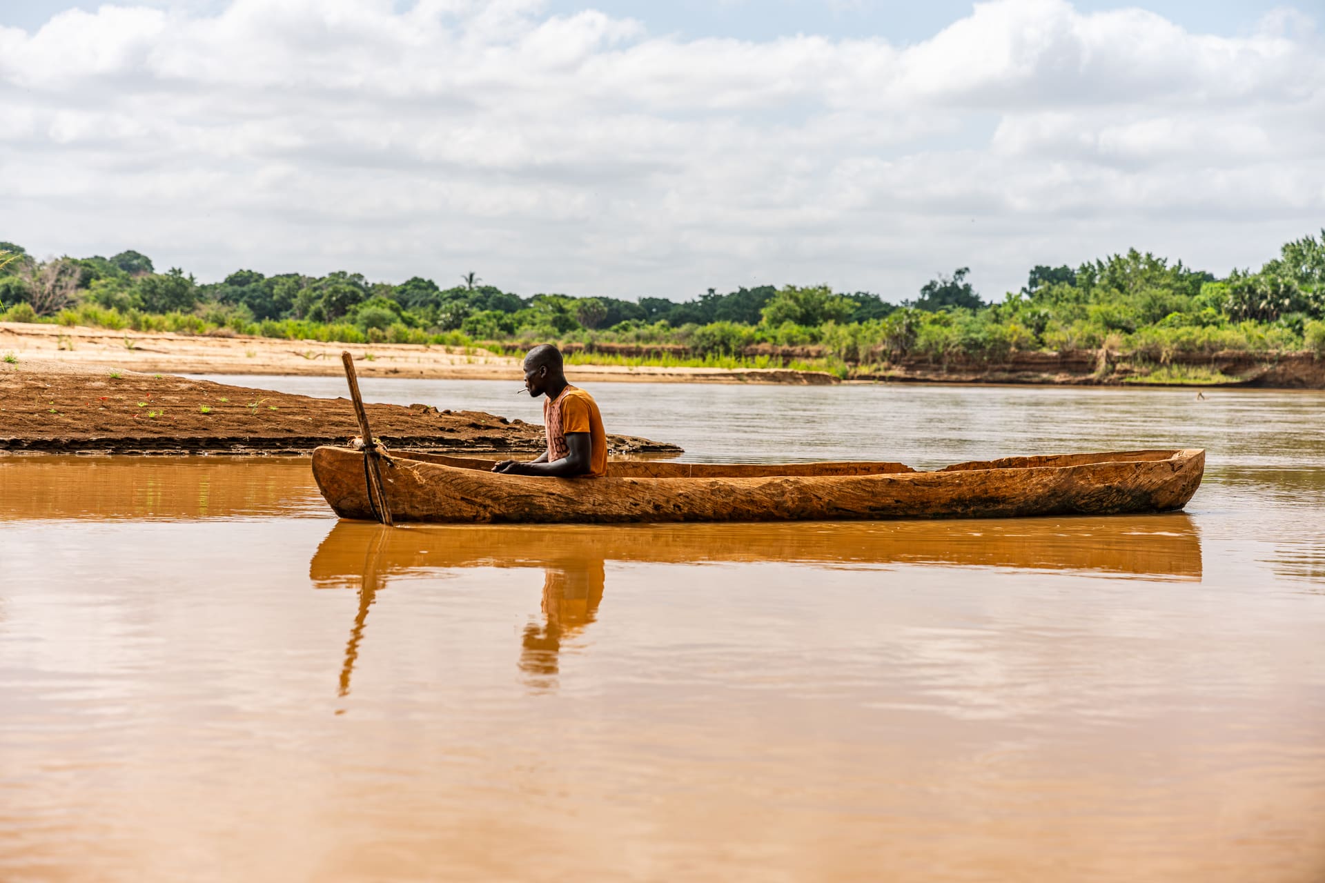 A fisherman on the Turkana Basin's waters